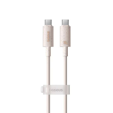 Baseus Cable Habitat Series Type-C to Type-C 5A 100W 1m, Wheat Pink Baseus Cable Habitat Series Type-C to Type-C 5A 100W 1m, Wheat Pink