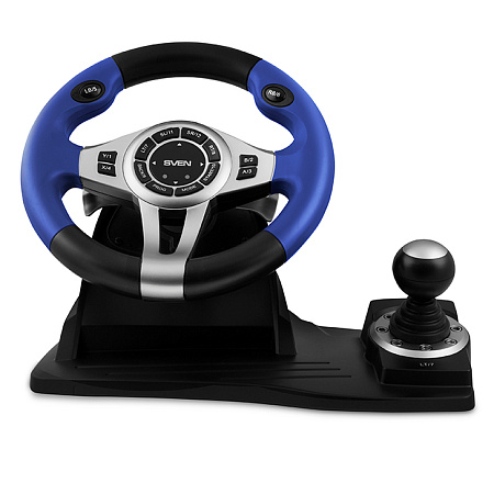 Wheel  SVEN GC-W600, 10", 180 degree, Pedals, Tiptronic, 2-axis, 12 buttons, Dual vibration, USB