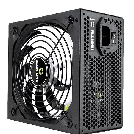 Power Supply ATX 550W GAMEMAX GP-550, 80+ Bronze, 140mm, Active PFC, DC/DC, Flat cable design, Black