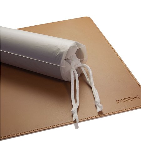 MIIIW Mouse Pad Monochrome leather Size XL (900 x 400 x 2 mm), Brown