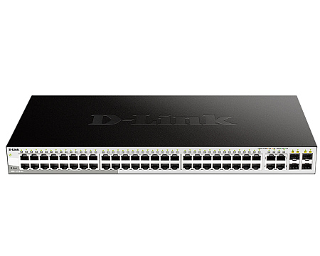 48-port 10/100/1000BASE-Tand 4 Gigabit MiniGBIC (SFP) ports 802,3x Flow Cont D-Link DGS-1210-52/F1A
