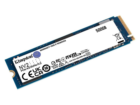 .M.2 NVMe SSD   500GB  Kingston  NV2 [PCIe 4.0 x4, R/W:3500/2100MB/s, 160TBW, 3D-NAND QLC]