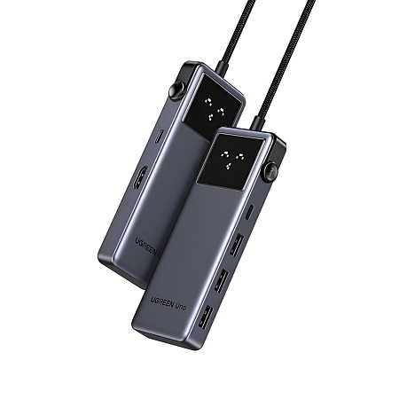 UGREEN Docking Station 6in1 USB-C To 4K@60Hz HDMI + 3*USB-A3.0 + 1*USB-C3.0 + PD 100W, Series Uno | CM889, Gray UGREEN Docking Station 6in1 USB-C To 4K@60Hz HDMI + 3*USB-A3.0 + 1*USB-C3.0 + PD 100W, Series Uno | CM889, Gray