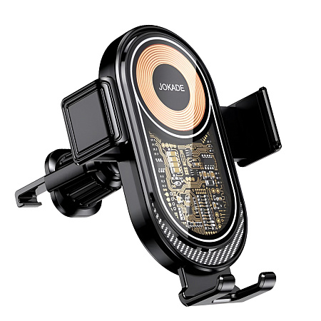 Jokade Car Holder Wireless Automatic Air Outlet Spiral Hook 15W JH020, Black Jokade Car Holder Wireless Automatic Air Outlet Spiral Hook 15W JH020, Black