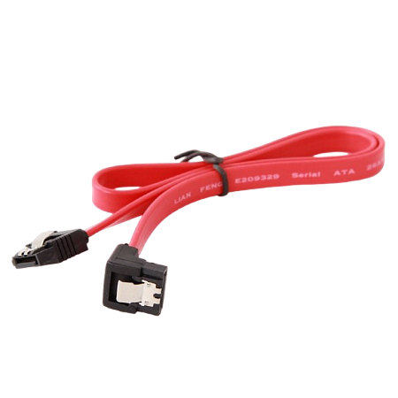 Cable Serial ATA III   10 cm data, 90 degree connector, metal clips, Cablexpert CC-SATAM-DATA90-0.1M