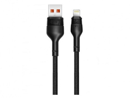 Кабель для зарядки и синхронизации XO NB55, USB Type-A/Lightning, 1м, Чёрный