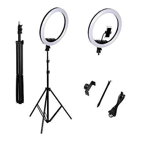 Selfie Ring RGB Light 16" MJ38 with Tripod 2.1m, Bag and Remote Control