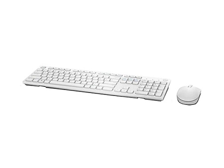 Wireless Keyboard & Mouse Dell KM636, Multimedia, Sleek lines, Compact size, US Layout, White