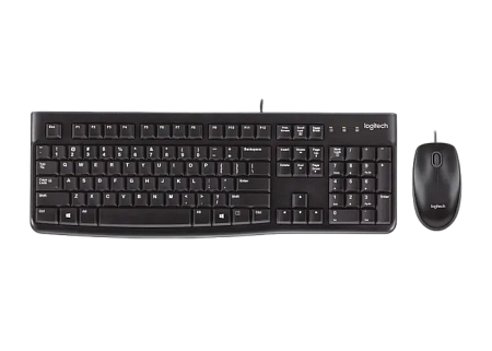 Keyboard & Mouse Logitech MK120, Thin profile, Spill-resistant, Quiet typing, 1000dpi, 3 buttons, 1.