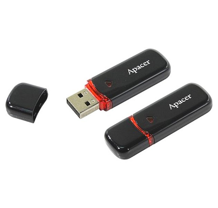 USB Flash накопитель Apacer AH333, 16Гб, Черный/Красный
