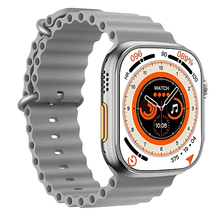 Charome Smart Watch HD Call T8s Ultra Max, With 2 Straps, Silver