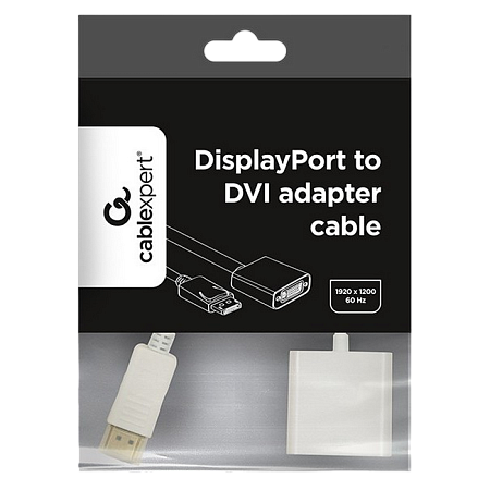 Adapter DP M to HDMI F  Cablexpert "A-DPM-HDMIF-002" White Display port male to HDMI fem