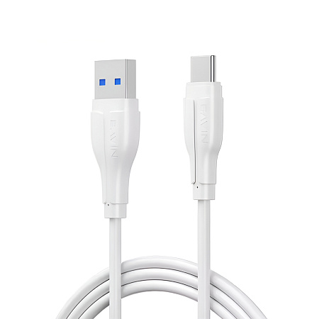 BAVIN Charging & Data Cable USB to Type-C, TPE, 1m, 18W, White
