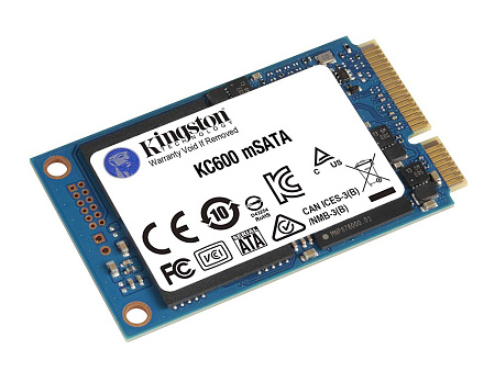 .mSATA SSD 1.0TB Kingston KC600 [R/W:550/520MB/s, 90K/80K IOPS, 600TBW, 1M MTBF, 3DTLC]