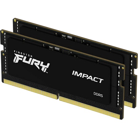 32GB DDR5-5600MHz SODIMM Kingston FURY Impact (Kit of 2x16GB) (KF556S40IBK2-32), CL40, 1.25V, Black