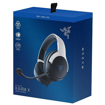 Gaming Headset Razer Kaira X for PlayStation, 50mm drivers, 20-20kHz, 32 Ohm, 96db, 283g, On-earcup 
