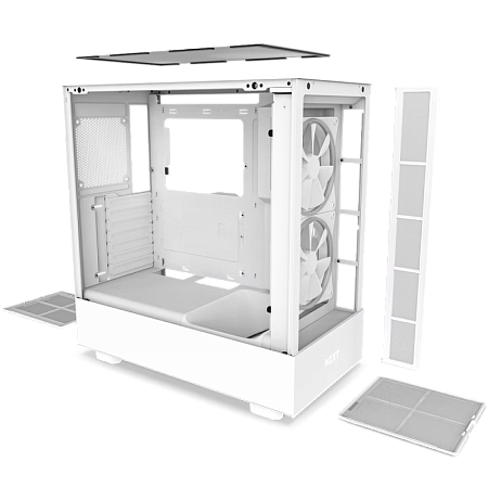 Case ATX NZXT H5 Elite, 2x140mm RGB & 1x120mm, RGB Hub, Front&Side Tempered Glass, Dust Filter, 1xUS