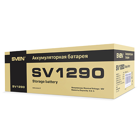 Аккумулятор для резервного питания SVEN SV1290, 12В, 9А*ч
