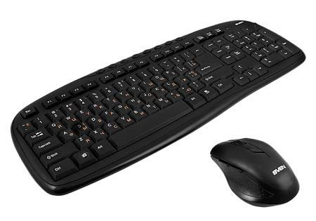 Клавиатура и мышь SVEN KB-C3600W, Беспроводное, Чёрный
