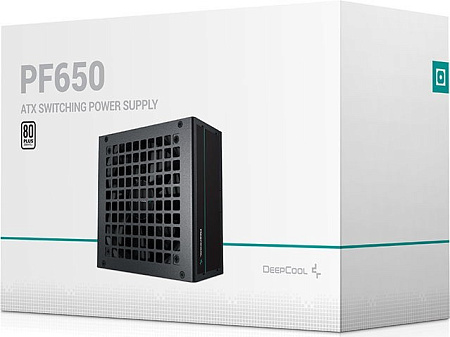 Power Supply ATX 650W Deepcool PF650, 80+, 120mm, Active PFC+Double tube forward, Flat cable design