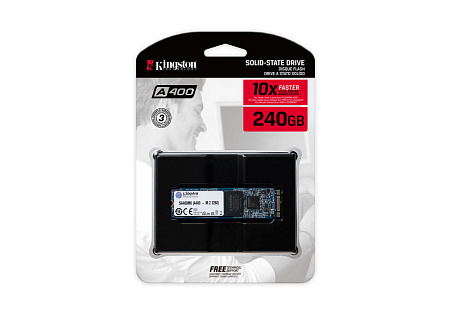 .M.2 SATA SSD  240GB Kingston A400 "SA400M8/240G" [R/W:500/350MB/s, Phison S11, 3D NAND TLC] 