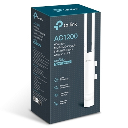 Wi-Fi AC Outdoor Dual Band Access Point TP-LINK "EAP225-Outdoor", 1200Mbps, MU-MIMO, Omada, PoE