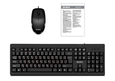 Keyboard & Mouse SVEN KB-S320C, Classic layout, Splash proof, 1000 dpi, 4 buttons, 1.5m, USB, EN/RU, Keyboard & Mouse SVEN KB-S320C, Classic layout, Splash proof, 1000 dpi, 4 buttons, 1.5m, USB, EN/RU,