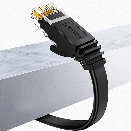 UGREEN Cat6 Flat Ethernet Cable, U/UTP, 15m, Black