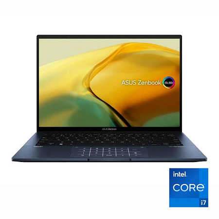 Ноутбук 14" ASUS Zenbook 14 OLED UX3402ZA, Ponder Blue, Intel Core i7-1260P, 16Гб/512Гб, Windows 11 Home