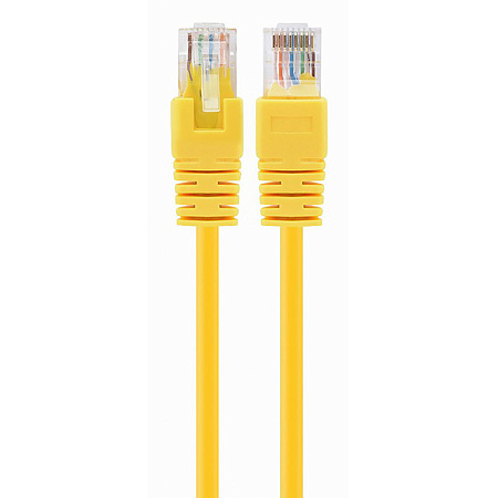  0.5m, Patch Cord  Yellow, PP12-0.5M/Y, Cat.5E, Cablexpert, molded strain relief 50u" plugs