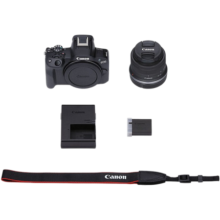 Беззеркальный фотоаппарат Canon EOS R50 Black & RF-S 18-45mm f/4.5-6.3 IS STM KIT, Чёрный