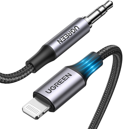 UGREEN Cable Audio/AUX Lightning MFI to 3.5mm Female 1M | US315, Black
