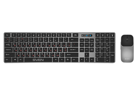 Клавиатура и мышь SVEN KB-C3000W, Беспроводное, Чёрный Клавиатура и мышь SVEN KB-C3000W, Беспроводное, Чёрный
