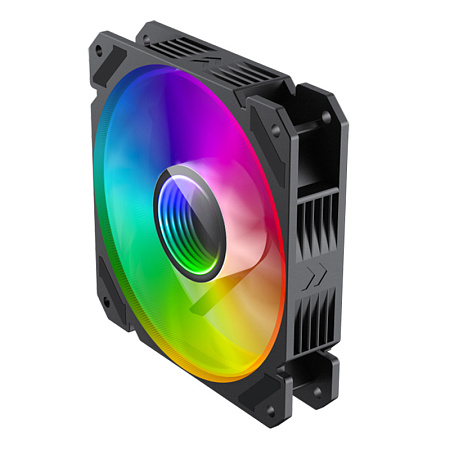 PC Case Fan GAMEMAX FN-12Rainbow-C9, 120mm, ARGB, 8 LED, 9 blades, 28.8dB, 56,62 CFM, 1200RPM, Hydro
