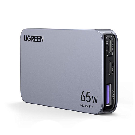 UGREEN Nexode Pro GaN Charger USB-A+2*USB-C 65W Ultra-Slim X753, Black