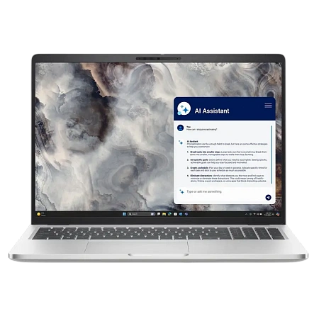 Ноутбук для бизнеса 16" DELL Pro 16 Plus PB16250, Серебристый, Intel Core Ultra 7 268V, 32Гб/512Гб, Linux Ubuntu