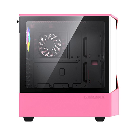 Case ATX GAMEMAX Contac COC, w/o PSU, 0.8mm, 1x120 & 1x140mm ARGB fans, ARGB+PWM Hub, Front Mesh, TG
