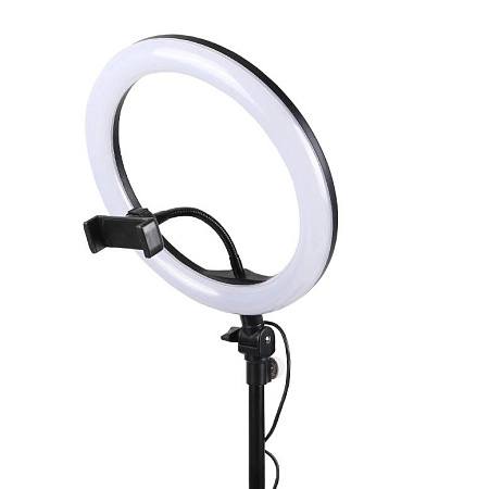 Hama 4643 "SpotLight Steady 120" LED Ring Light, Set for Smartphone, Tripod, 12"