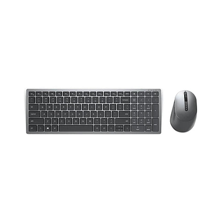Wireless Keyboard & Mouse Dell Multi-Device KM7120W, Multimedia Keys, 2.4Ghz/BT, Russian, Titan Grey