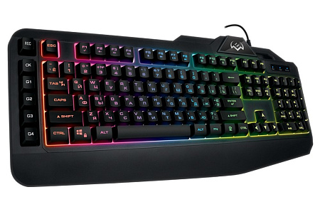 Gaming Keyboard SVEN KB-G8600, Fn keys, G Keys, Programmable, WinLock, RGB, 1.8m, USB, EN/RU, Black Gaming Keyboard SVEN KB-G8600, Fn keys, G Keys, Programmable, WinLock, RGB, 1.8m, USB, EN/RU, Black