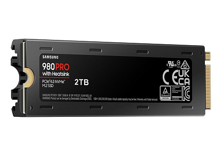 .M.2 NVMe SSD 2.0TB Samsung  980 PRO w/ Heatsink [PCIe 4.0 x4, R/W:7000/5100MB/s, PC&PS5® Compatible