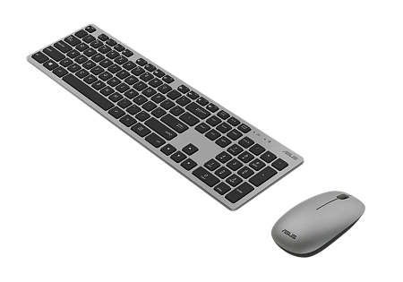 Wireless Keyboard & Mouse Asus W5000, 13 Fn keys, Ultra thin, Metal-like finish, Silent, 800-1600dpi