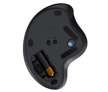 Wireless Trackball Mouse Logitech M575, 400-2000 dpi, 5 buttons, Ergonomic, 1xAA, Unifying, 2.4Ghz+B