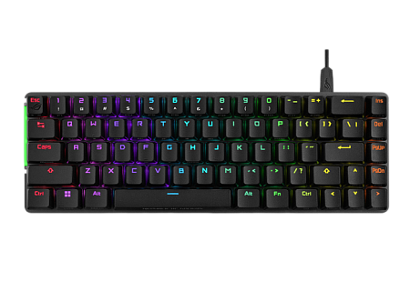 Gaming Keyboard Asus ROG Falchion Ace, Mechanical, 65% layout, ROG NX Red, PBT, RGB, Macro Keys, USB