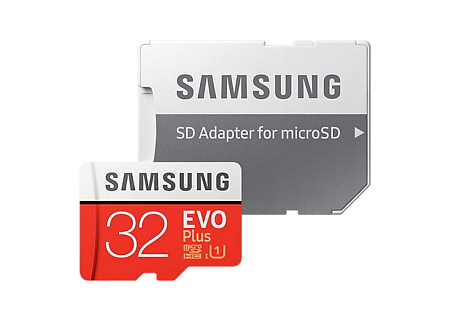 Карта памяти Samsung EVO Plus MicroSD, 32Гб (MB-MC32GA/KR)