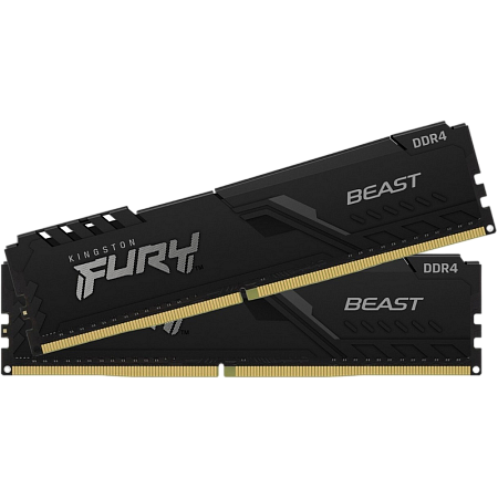 16GB DDR4-3200MHz  Kingston FURY Beast (Kit of 2x8GB) (KF432C16BBK2/16), CL16-18-18, 1.35V, Black