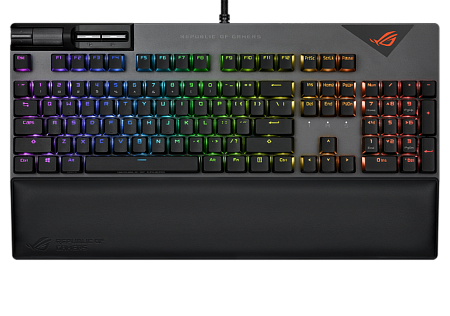 Gaming Keyboard Asus ROG Strix Flare II, Mechanical , NX Red SW, PBT, US Layout,Wrist rest, RGB, USB