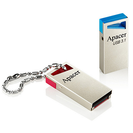 USB Flash накопитель Apacer AH155, 128Гб, Серебристый/Синий