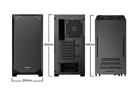 Case ATX be quiet! Pure Base 500, w/o PSU, 2x140mm, Insulation mats, PSU shroud, Dust filter, 2xUSB 