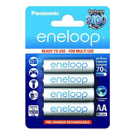 AA Eneloop 1900mAh, Blister*4, Panasonic, BK-3MCCE/4BE AA Eneloop 1900mAh, Blister*4, Panasonic, BK-3MCCE/4BE